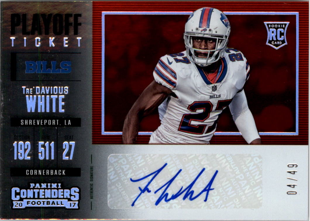 Tre'Davious White 2017 Contenders Rookie Ticket Auto Variation #265 Price  Guide - Sports Card Investor