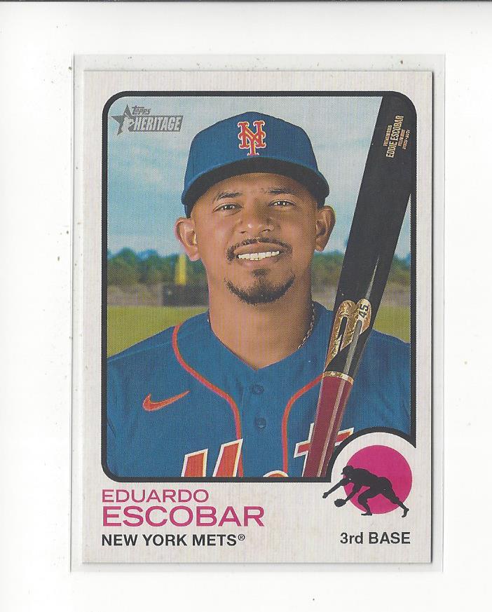  2022 Topps Heritage #254 Eduardo Escobar New York Mets