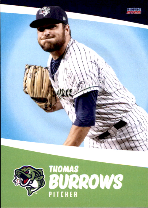 2022 Gwinnett Stripers Choice 5 Thomas Burrows Florence Alabama AL Baseball  Card