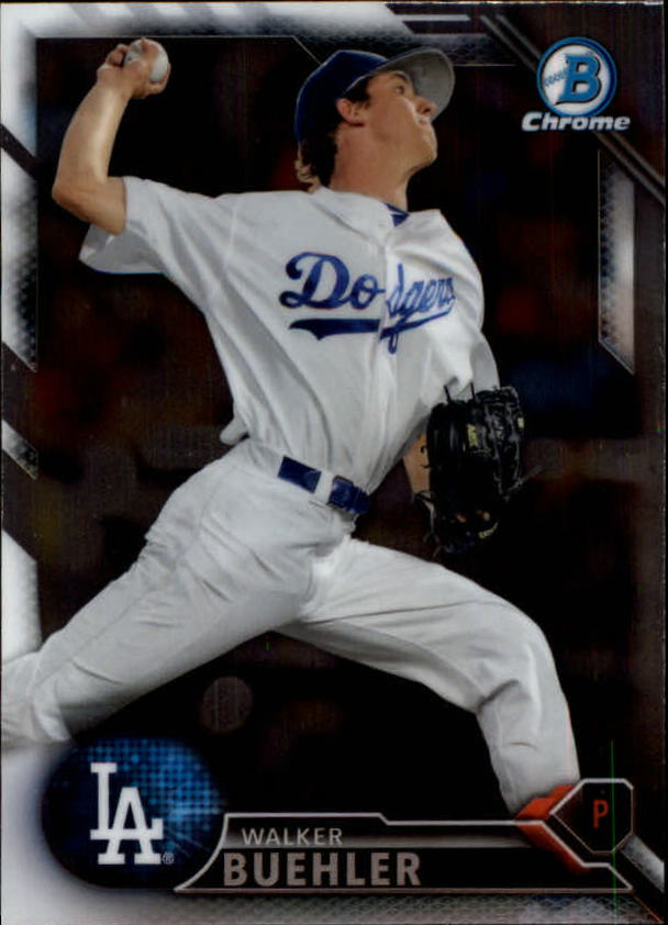 Walker Buehler baseball card Rookie (Los Angeles Dodgers Pitcher