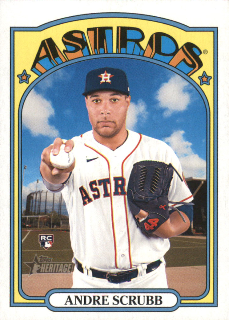 Andre Scrubb #54 Houston Astros; Rookie; Panini Prizm Baseball 2021