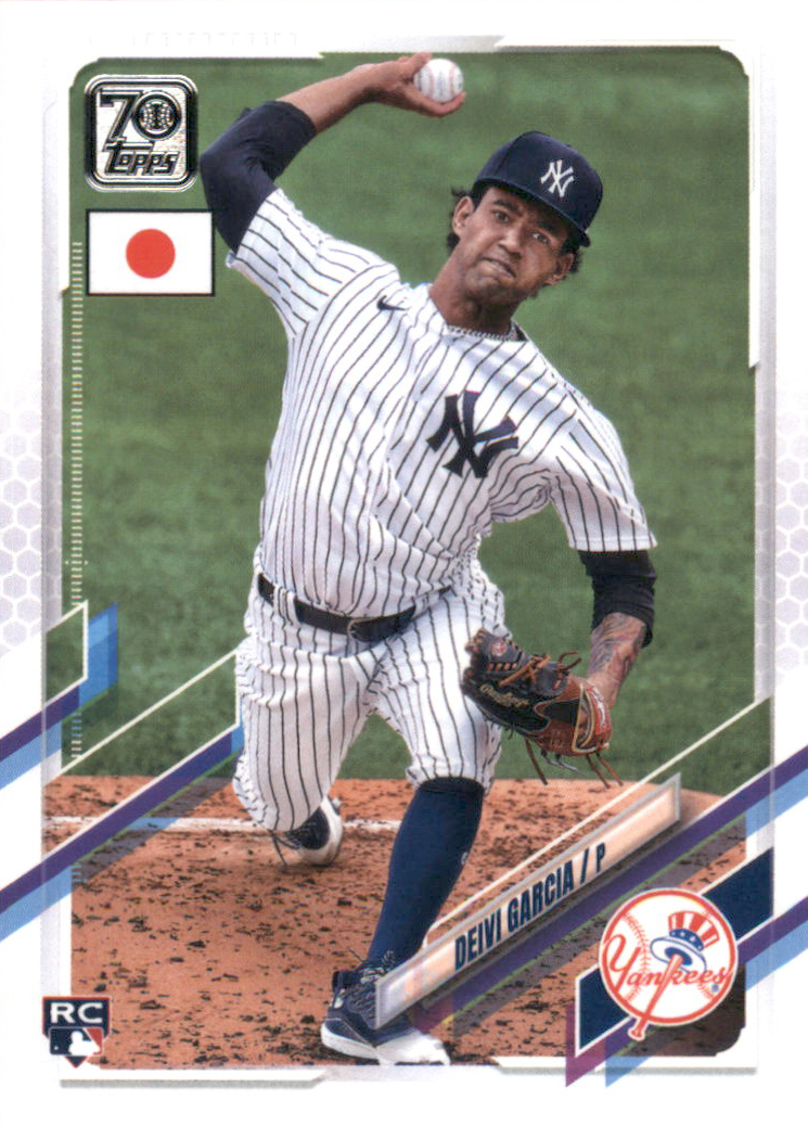 Deivi Garcia New York Yankees 2021 Bowman Chrome X Green X-Fractor #55 #17/31  TAG Authenticated 9 Rookie Card