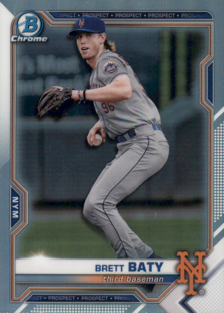 Brett Baty 2023 Bowman #80 Mets Rookie Card PGI 10 — Rookie Cards