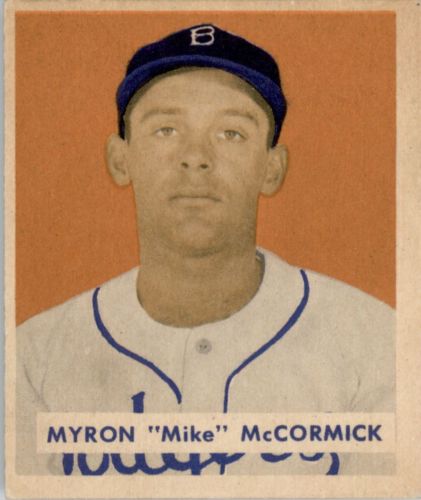 Myron W. McCormick Baseball Price Guide Myron W. McCormick Trading