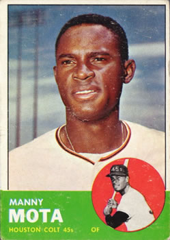 Manny Mota - Trading/Sports Card Signed