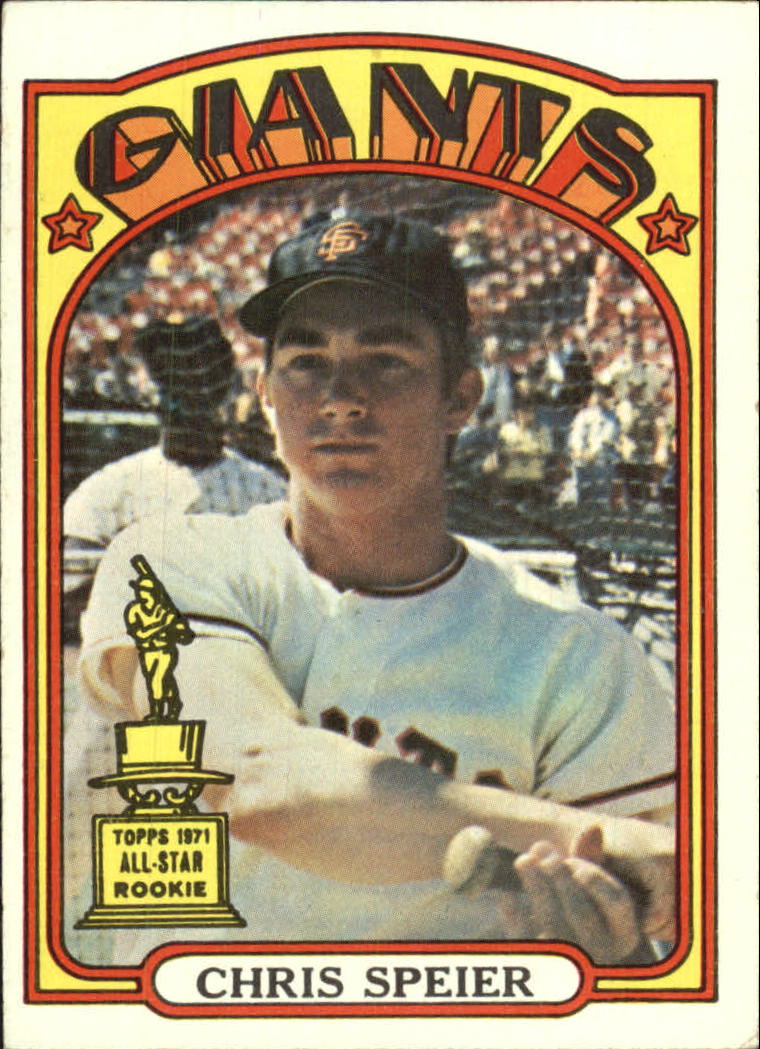 Chris Speier San Francisco Giants 1971 Style Custom Baseball Art Card 