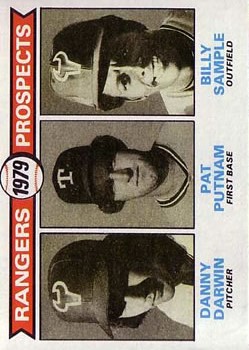 Pat Putnam Danny Darwin Billy Sample Rangers 1979 Topps #713 Autographed Card 