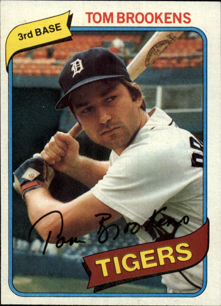 53 Tom Brookens - Detroit Tigers - 1988 Fleer Baseball – Isolated