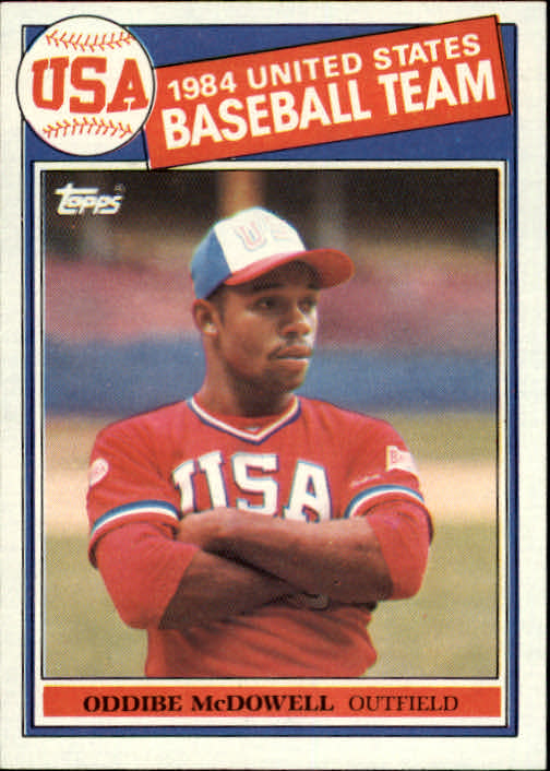 Oddibe McDowell's 1985 Topps rookie card, a cornerstone of his collectible legacy