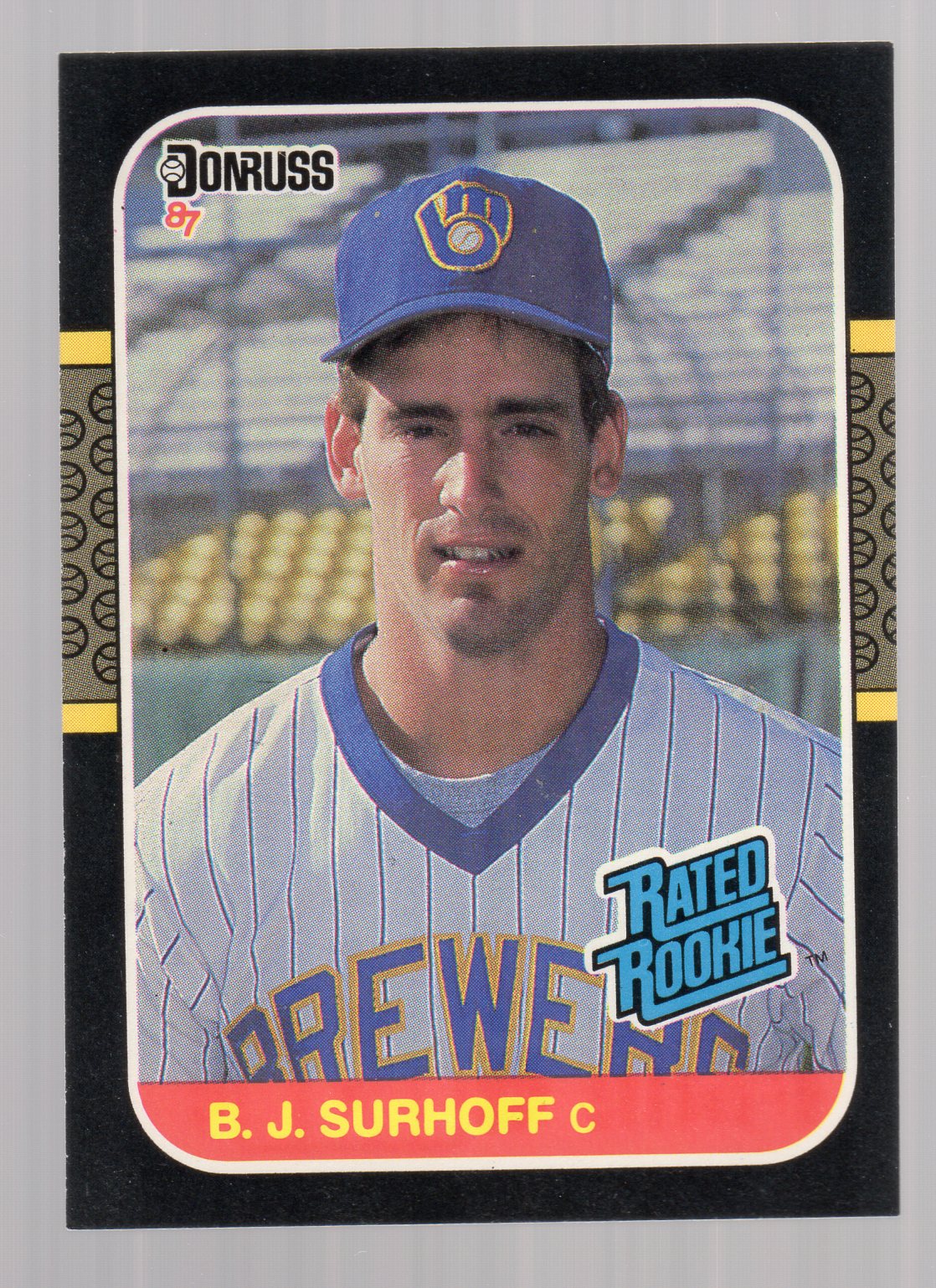 B.J. SURHOFF Milwaukee Brewers 1995 DONRUSS TOP OF THE ORDER Card ODDBALL