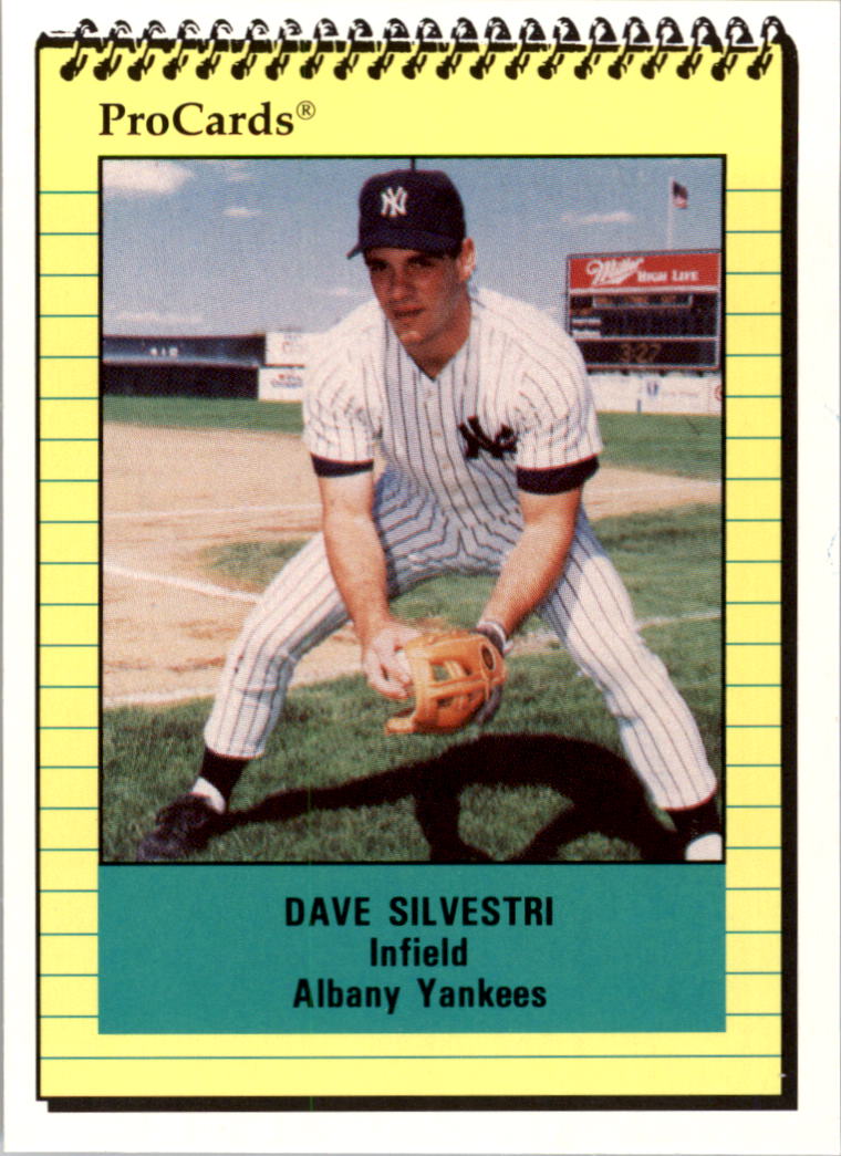 Dave Silvestri autographed baseball card (New York Yankees) 1995