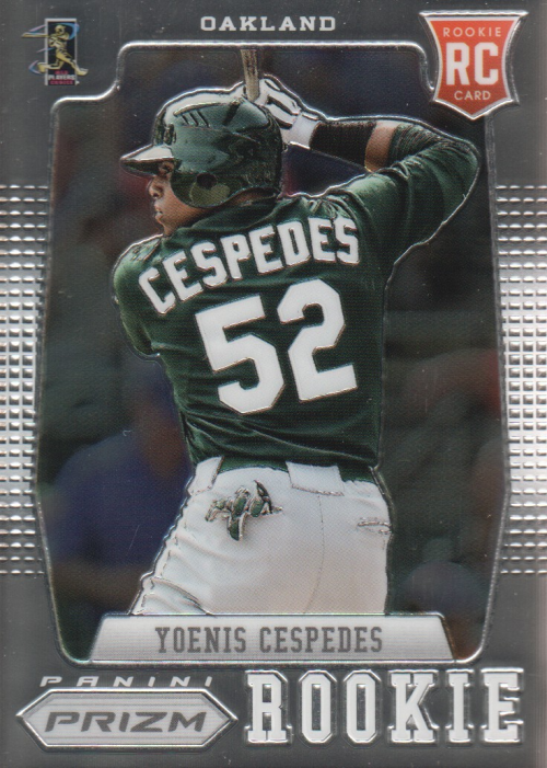 Yoenis Cespedes baseball card rookie (Oakland Athletics Cuba