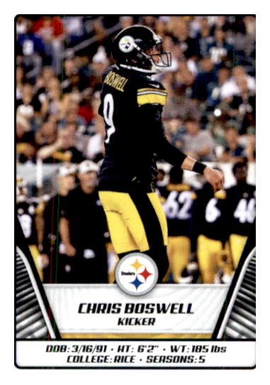 CHRIS BOSWELL 2022 PANINI PRESTIGE PITTSBURGH STEELERS #252