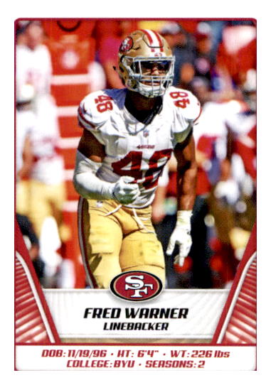 Buy Fred Warner Cards Online  Fred Warner Football Price Guide - Beckett