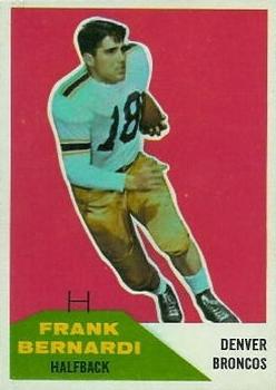 : 1960 Fleer # 54 Frank Bernardi Denver Broncos