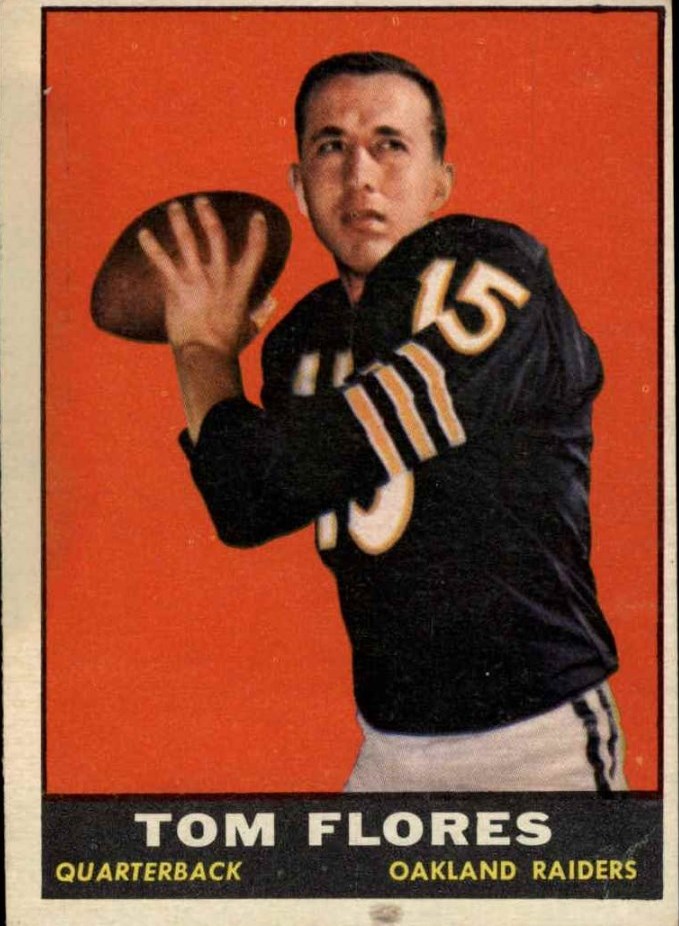 Tom Flores Signed 1965 Topps #139 Raiders Card Beckett Auto