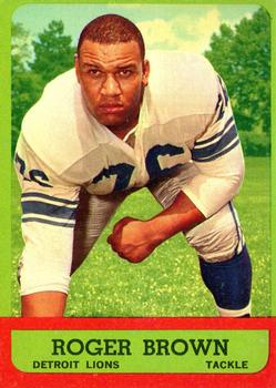 1966 Philadelphia ROGER BROWN - Football Card # 67 - DETROIT LIONS Good ‘