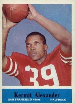 1965 Philadelphia Football Card #170: Kermit Alexander