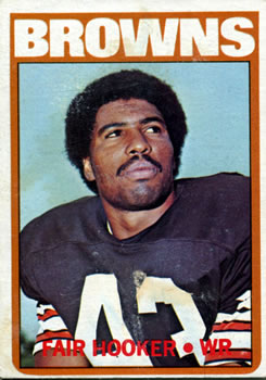 Fair Hooker autographed football card (Cleveland Browns) 1973