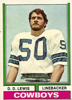 1979 Cowboys Police Football Card - D.D. Lewis