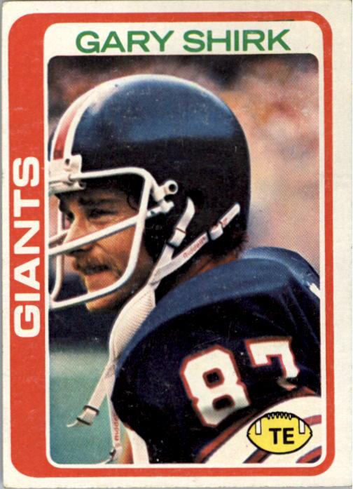 1980, Topps Gary Shirk New York Giants, Football Card VFBMA