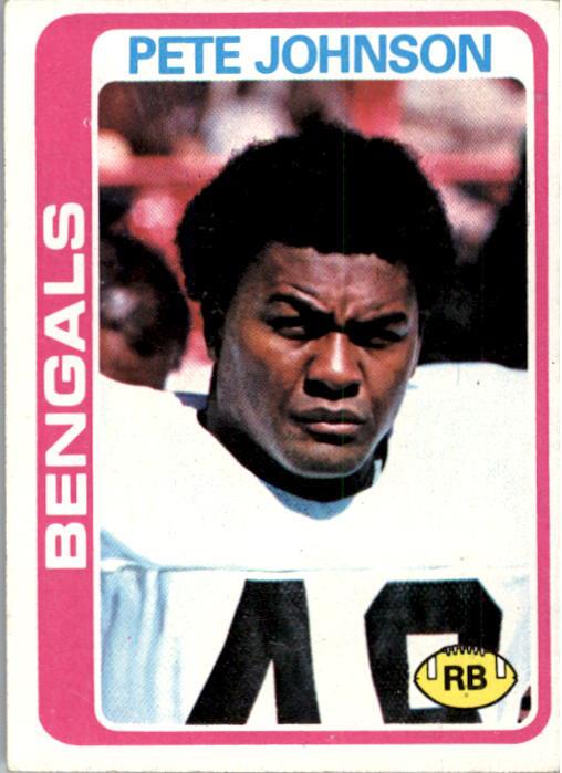 Pete Johnson autographed Football Card (Cincinnati Bengals) 1982 Topps #47