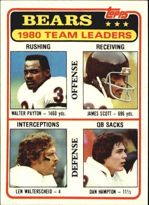 : 1979 Topps # 132 Bears Team Leaders & Checklist Walter