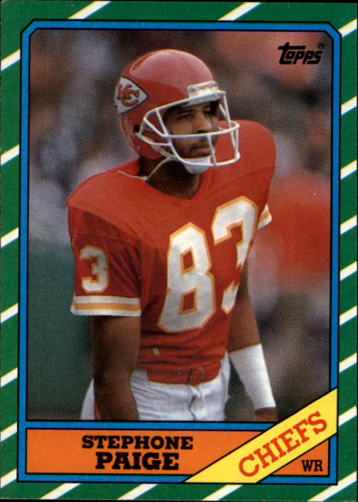 : 1989 Topps #359 Stephone Paige Chiefs NFL Football Card NM-MT :  Collectibles & Fine Art