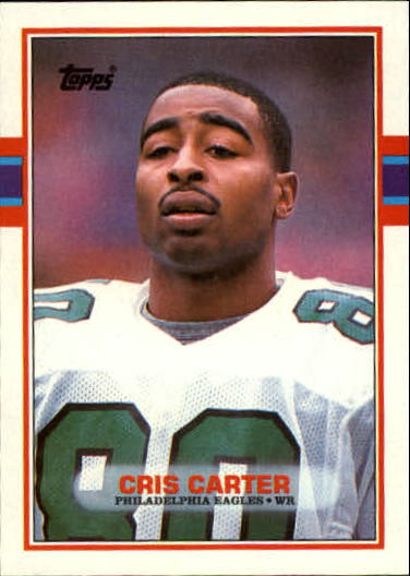 Cris Carter Signed Philadelphia Eagles 1989 Score Football Rookie Card #72