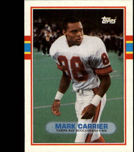 1991 Score Football Card Mark Carrier WR Tampa Bay Bucs sun 0618