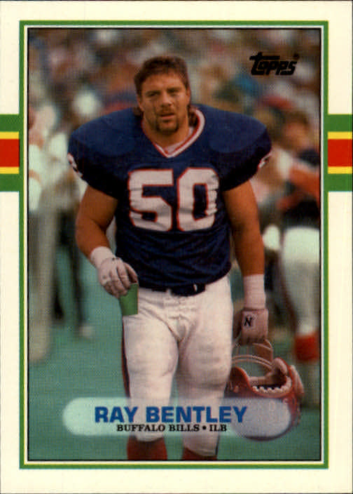 1990 Topps Tiffany Ray Bentley Buffalo Bills & Regular Card #201