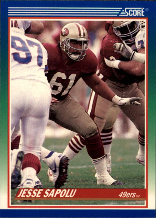 1991 Stadium Club Jesse Sapolu . San Francisco 49ers #256