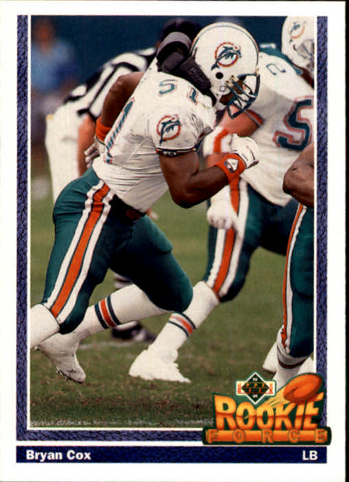 : 1995 Fleer Metal #98 Bryan Cox Miami Dolphins V89348 :  Collectibles & Fine Art