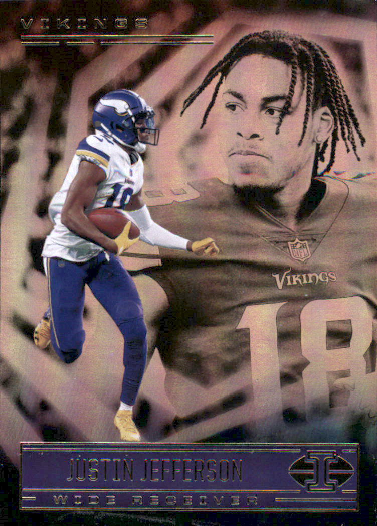 JUSTIN JEFFERSON SIGNED 2020 PANINI MOSAIC ROOKIE CARD MINNESOTA VIKINGS  BECKETT