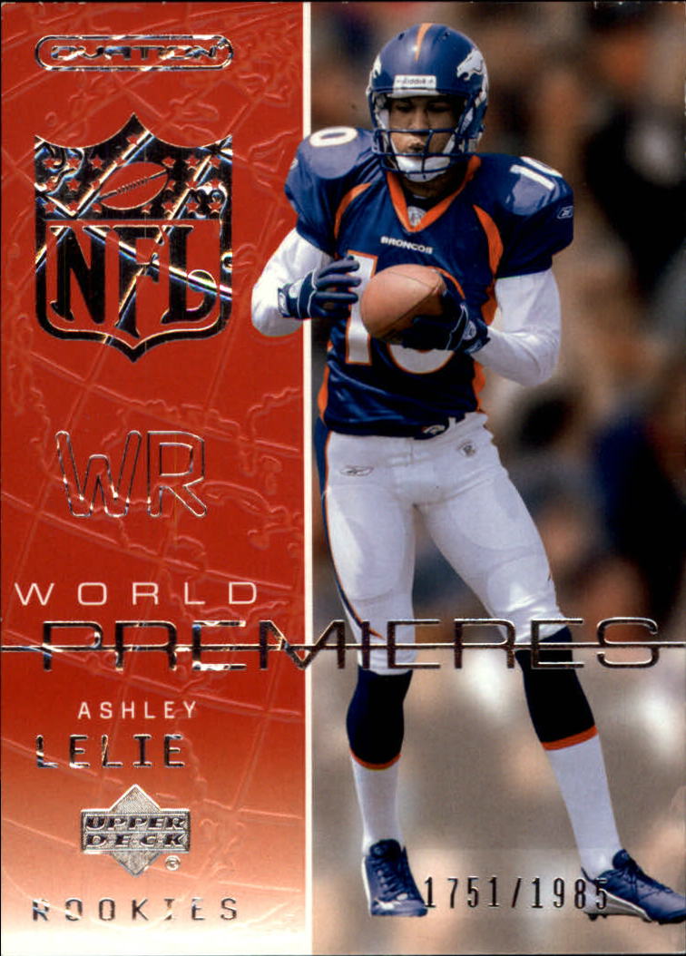 Buy Ashley Lelie Cards Online  Ashley Lelie Football Price Guide