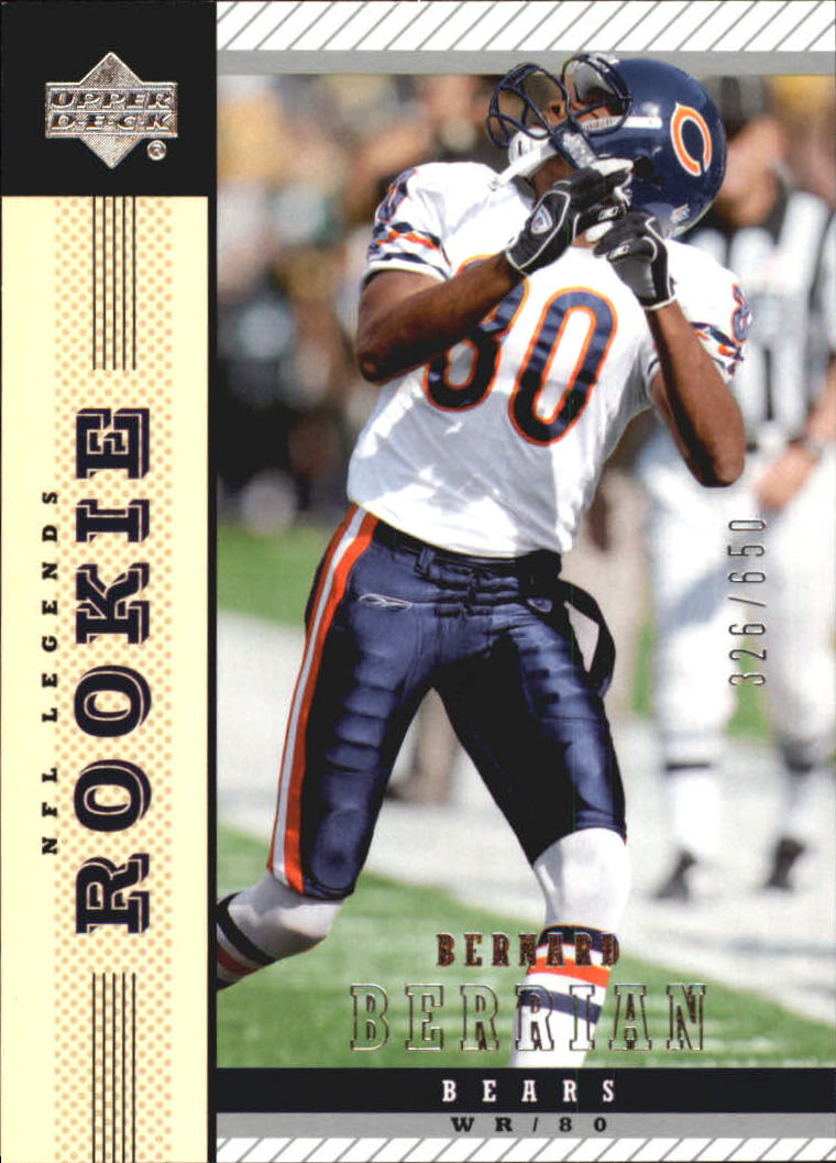 2004 BOWMAN CHROME FOOTBALL ROOKIE BERNARD BERRIAN CHICAGO BEARS #201