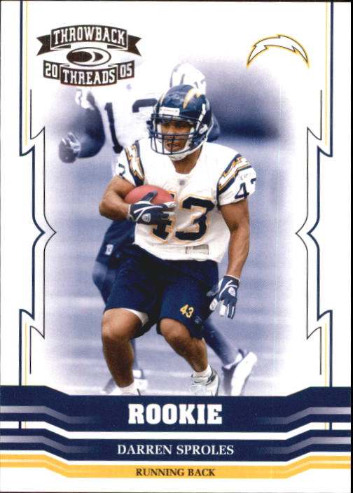 DARRIN SPROLES SAN DIEGO CHARGERS THROWBACK UNIFORM ACTION PHOTO