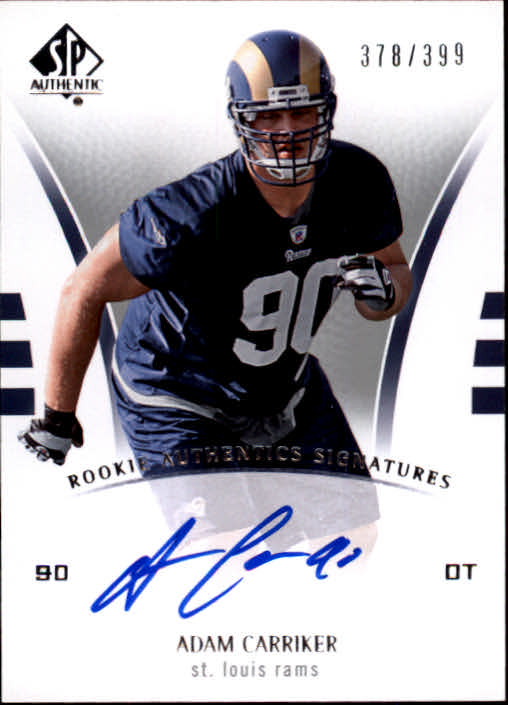 ADAM CARRIKER - 2007 Press Pass - Autographs Bronze - Nebraska