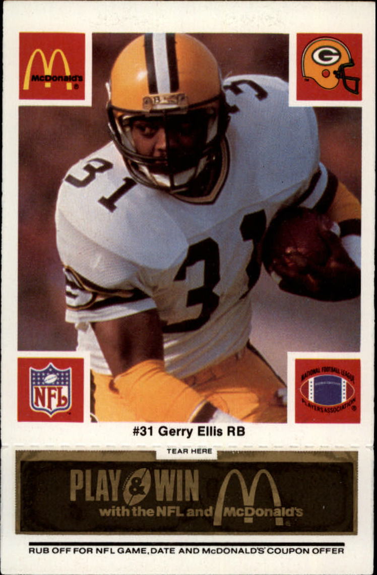 1986 Topps NFL Football Card Gerry Ellis Green Bay Packers #215