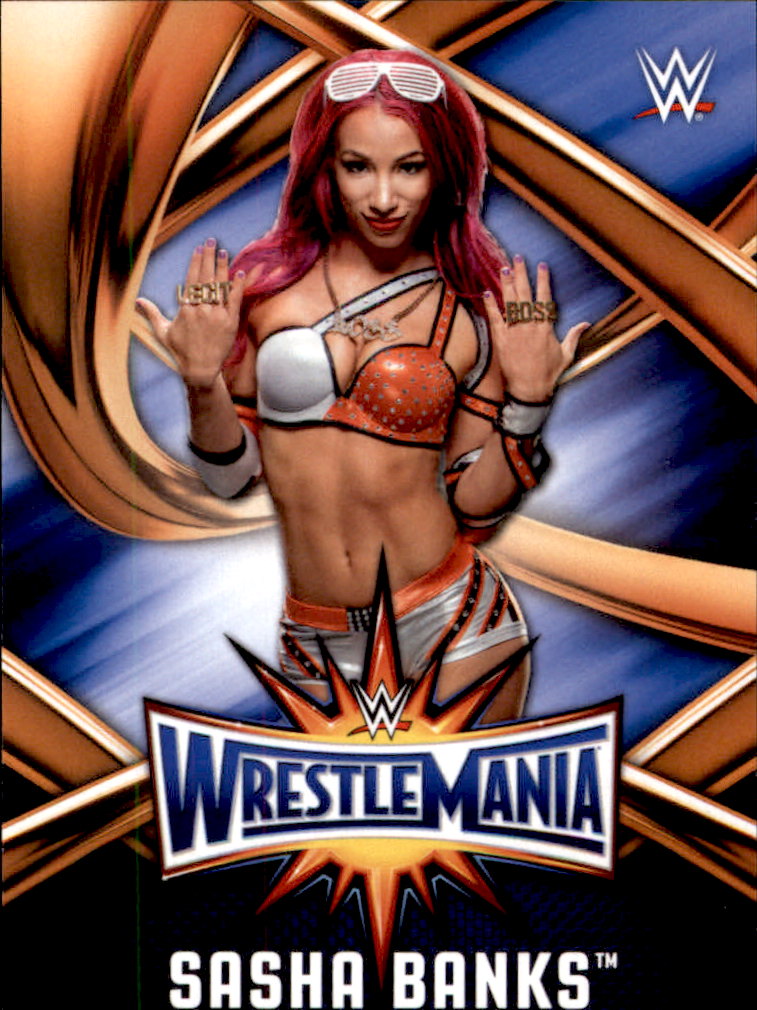2015 Topps Heritage WWE Black #109 Sasha Banks Rookie Wrestling Card